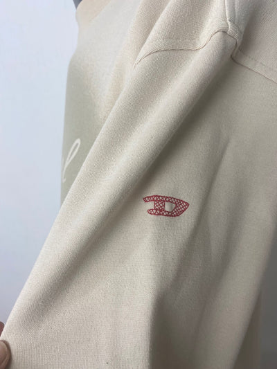 DIESEL Logo Sweater beige Gr. M