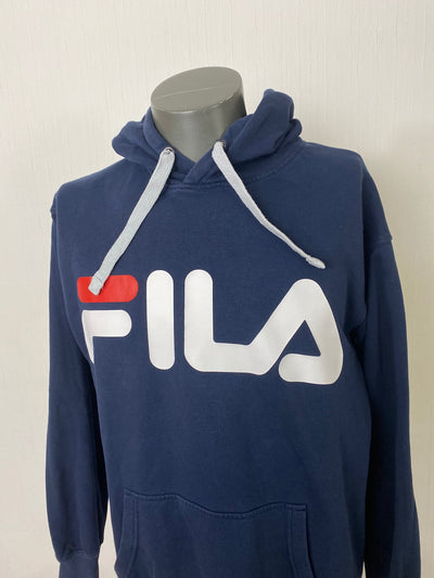 FILA Spellout Logo Hoodie blau Gr. S