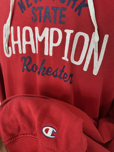 CHAMPION Hoodie " New York State Rochester " rot Gr. XXL