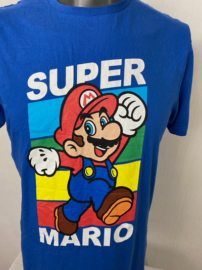 Shirt "Super Mario" (Nintendo) blau Gr. L