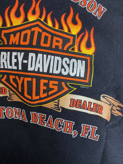 VINTAGE Harley Davidson Graphic Shirt "Daytona Beach (2004)" Gr. M