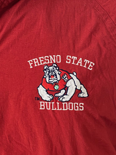 VINTAGE Football Jacke "FRESNO STATE BULLDOGS" rot Gr. S