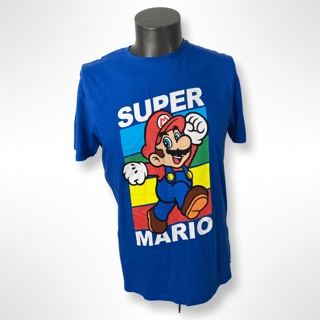 Shirt "Super Mario" (Nintendo) blau Gr. L