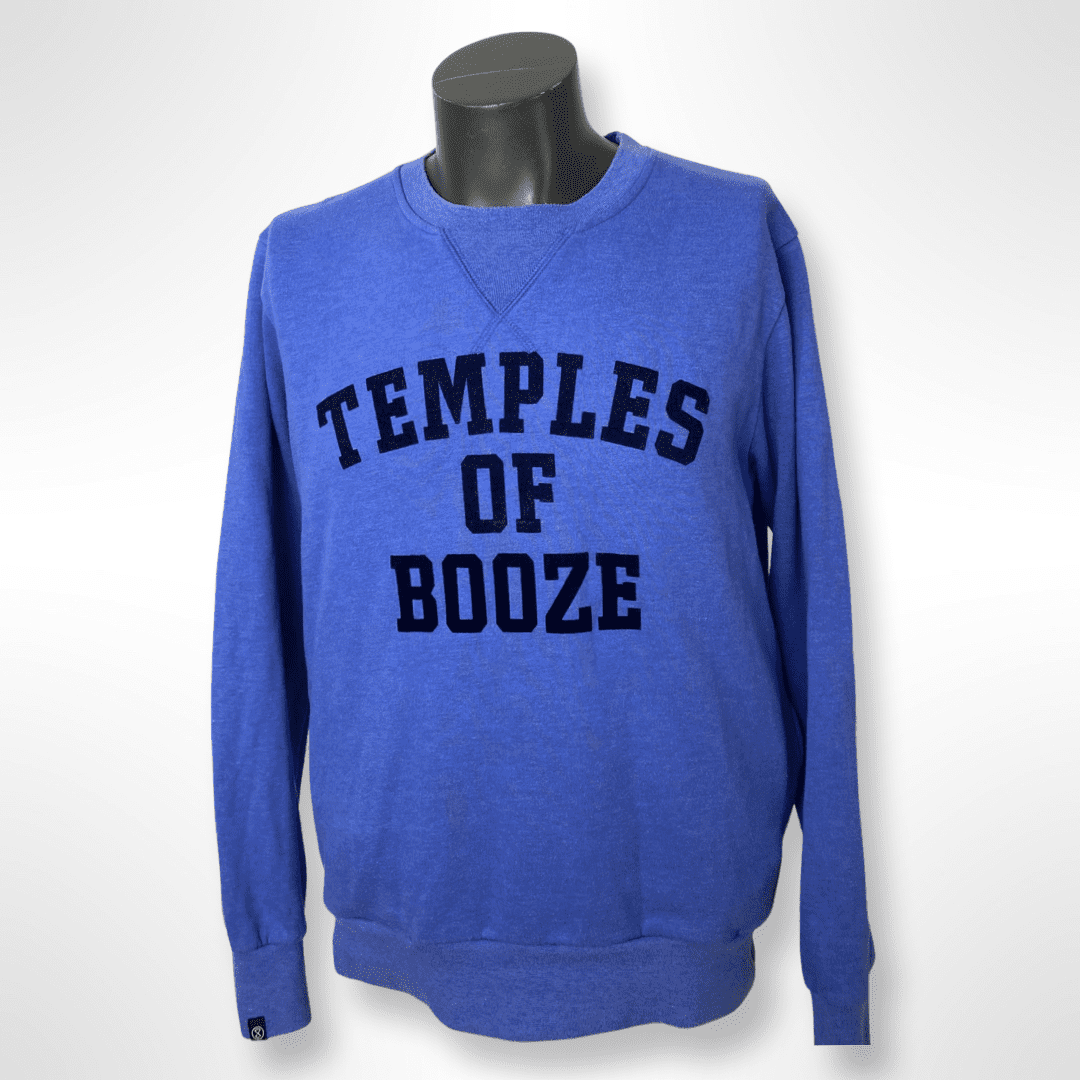 QHUIT Statement Sweater "Temples of Booze" lila Gr. XL