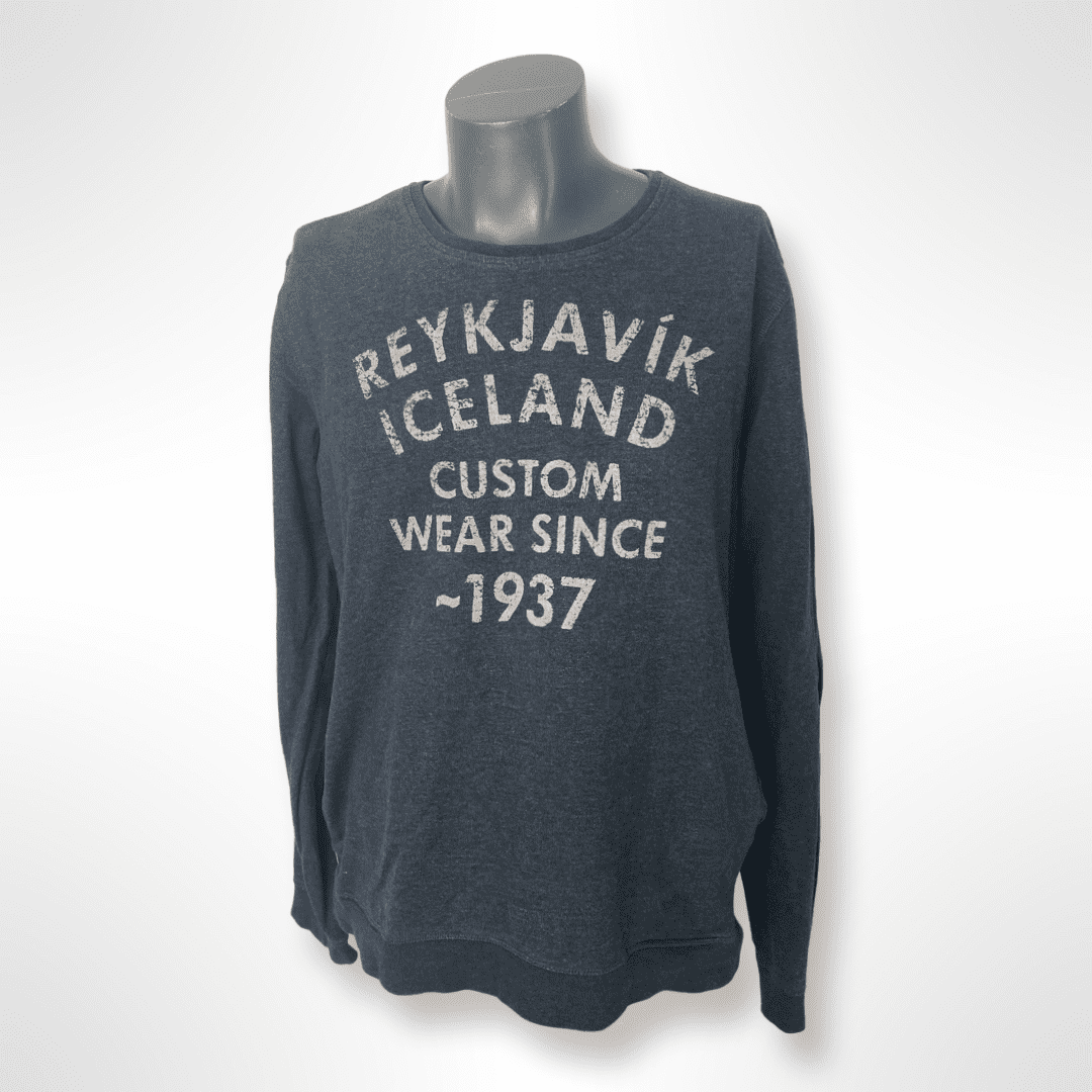 !SOLID Sweater "Reykjavik Iceland" grau Gr.L