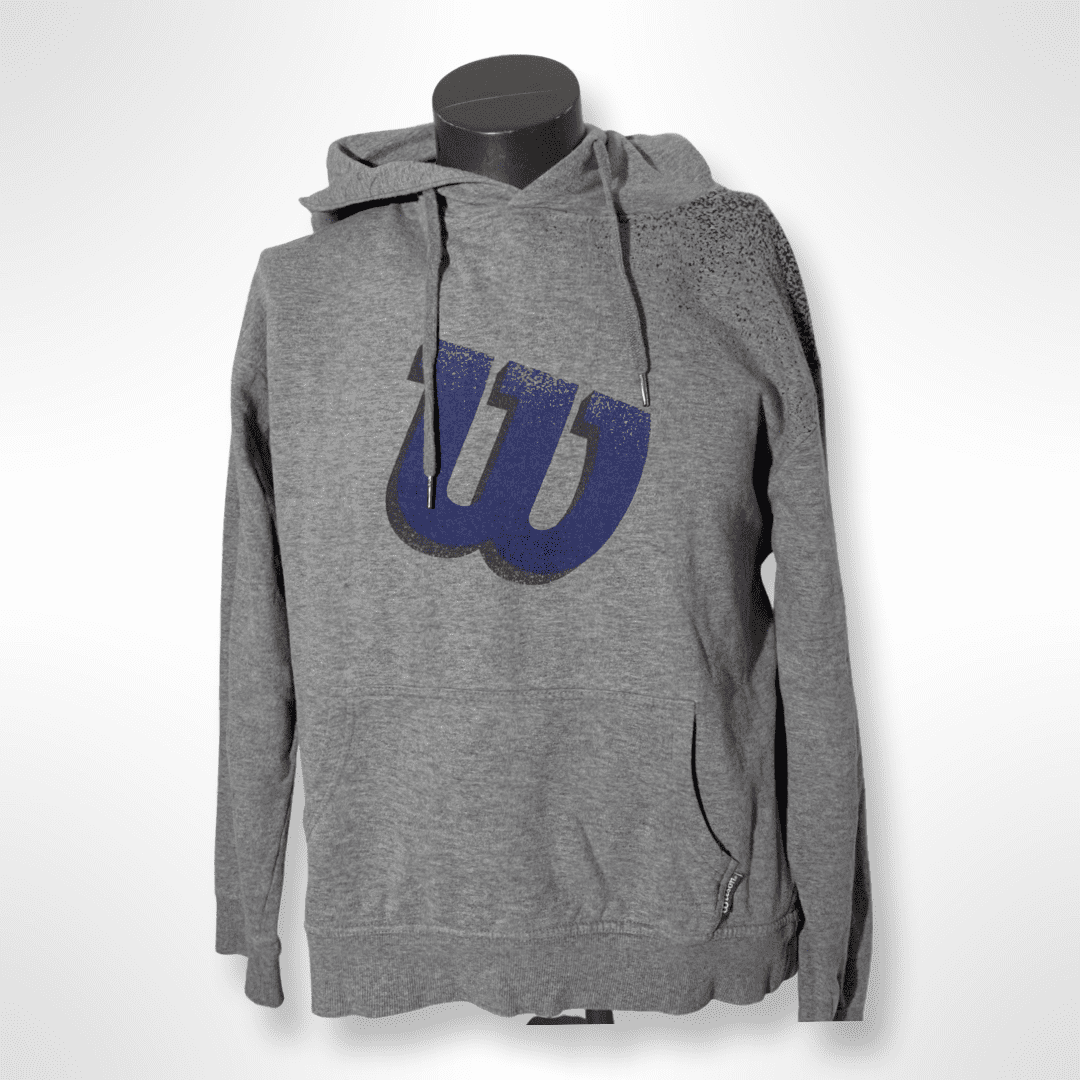 WILSON Logo Hoodie "W" grau Gr. XL