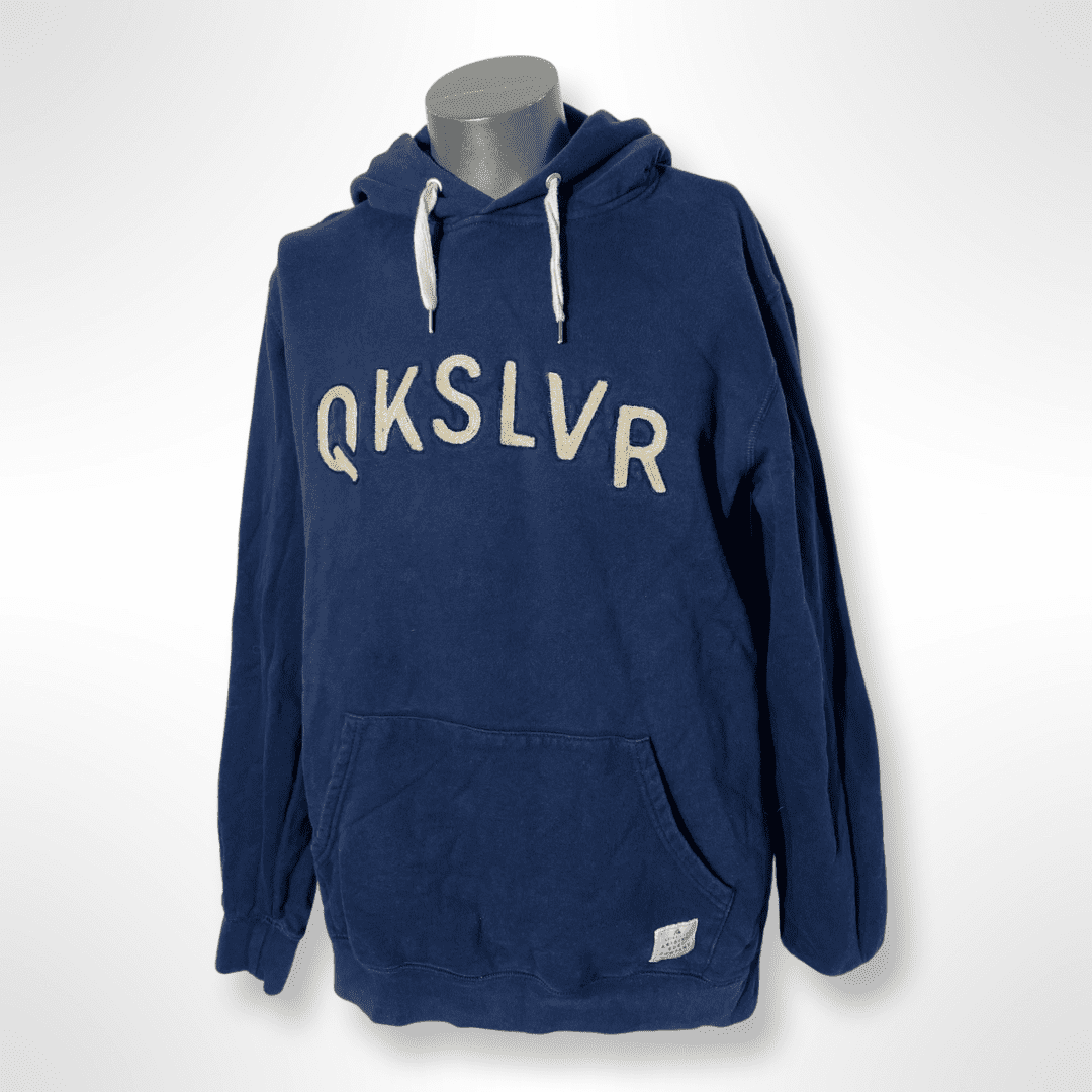 Vintage Quicksilver Hoodie "QKSLVR" embroidered Gr. L