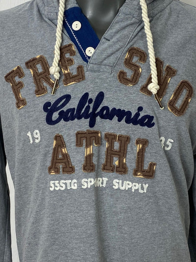 Embroidered Hoodie "Fresno California" grau Gr. XXL von 55 Stage