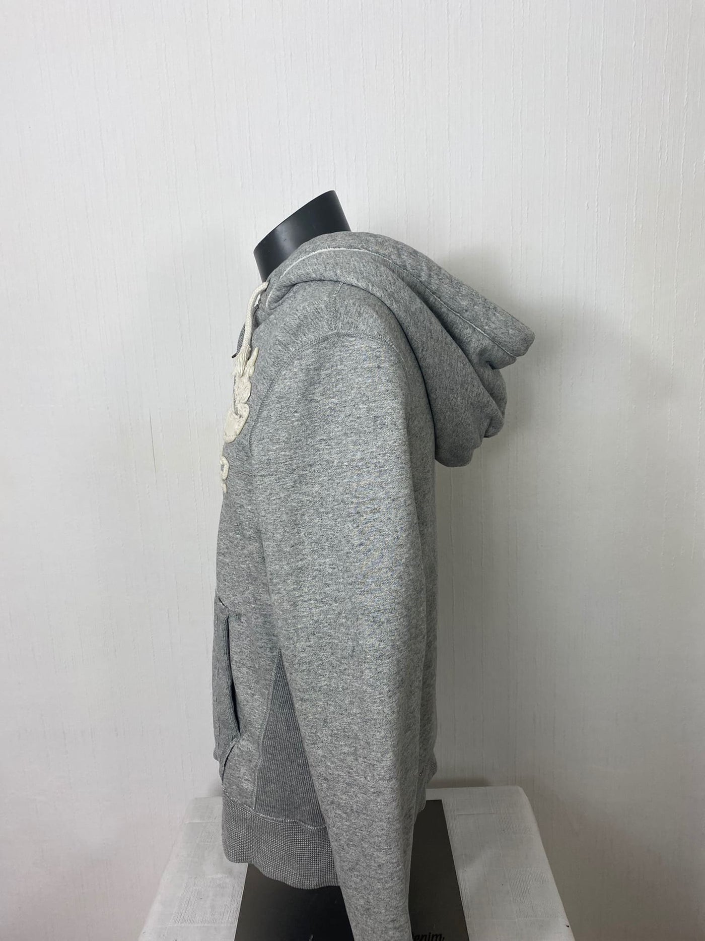 Abercrombie & Fitch Full Zip Hoodie Spellout Logo grau Gr. XL