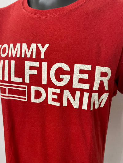 Tommy Hilfiger Denim Logo Shirt rot Gr. L