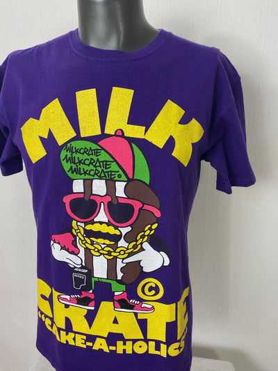 Vintage Graphic Shirt "Milk Crate"  lila Gr. M