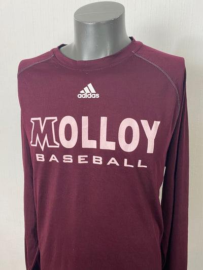 Adidas Longshirt "Molloy College Lions - Baseball" dunkelrot Gr. XL