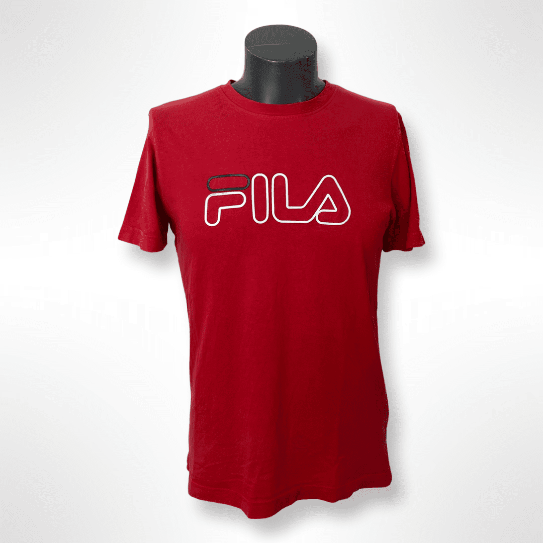 Vintage FILA Logo Shirt rot Gr. M