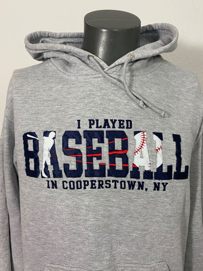 USA Hoodie "Baseball - Cooperstown, New York" embroidered Gr. L