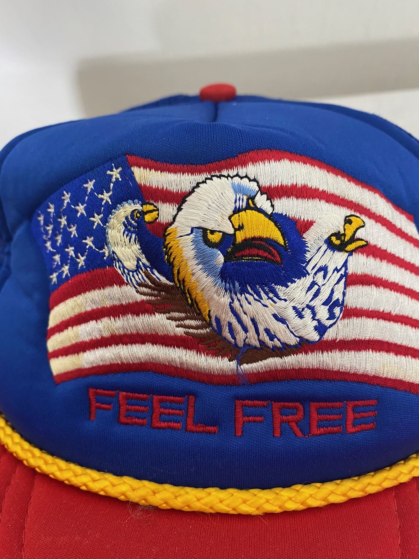 USA Cap "Feel Free" Flag & Eagle One Size