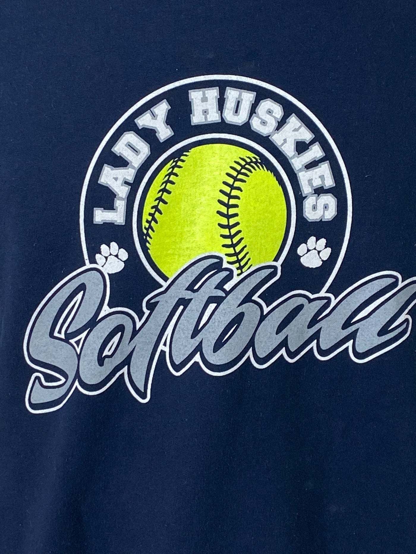 Vintage University Sweater "Lady Huskies Softball" Gr. M