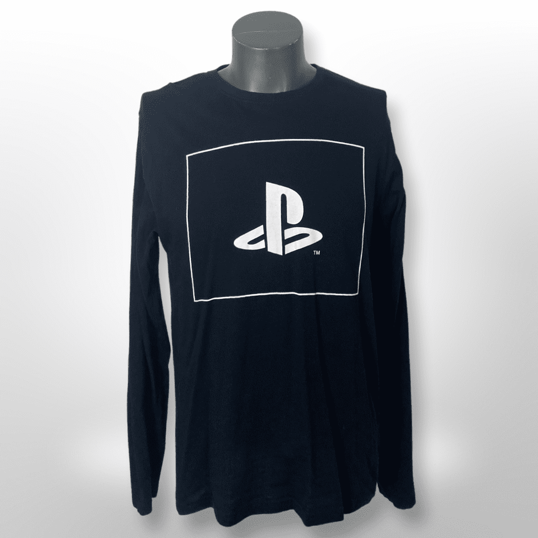 Vintage Playstation Logo Shirt Longsleeve Gr. M