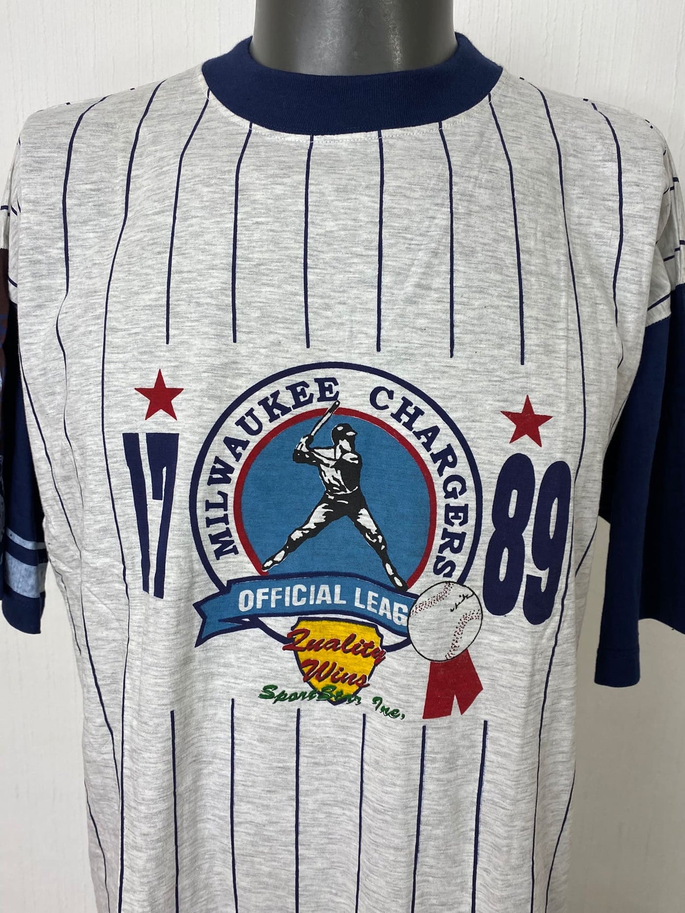 Vintage US Baseball Shirt " Milwaukee Chargers" Gr. XL