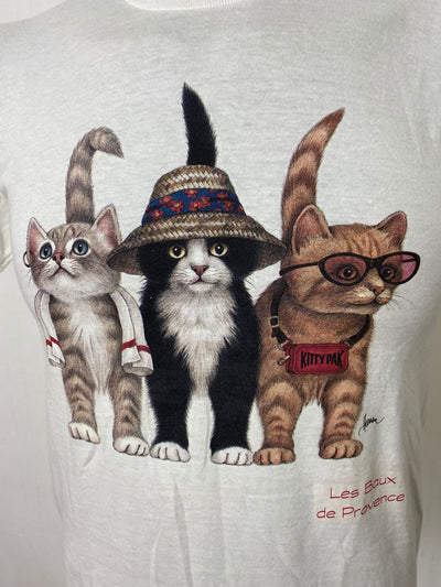 Vintage 80s Shirt "Cool Cats / Katzen" Gr. S